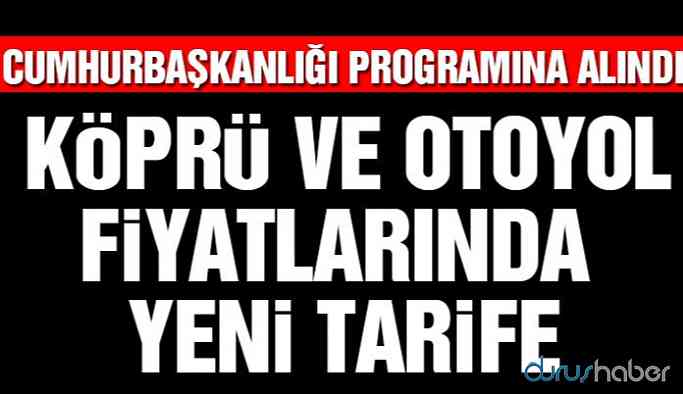 Köprü ve otoyollara dinamik fiyat sistemi