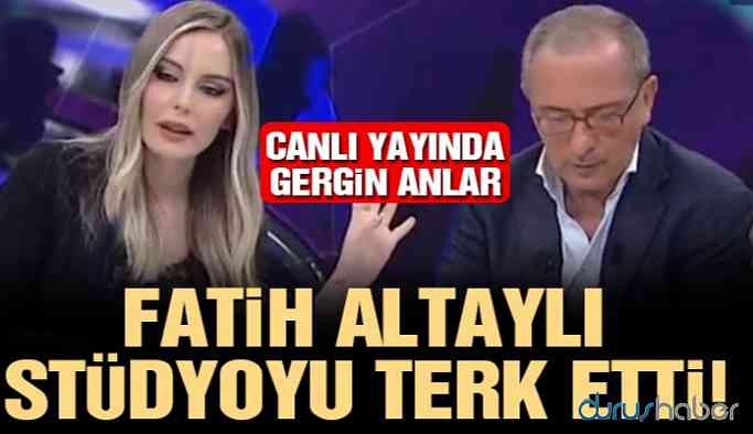 Canlı yayında gergin anlar! Fatih Altaylı yayını terk etti…