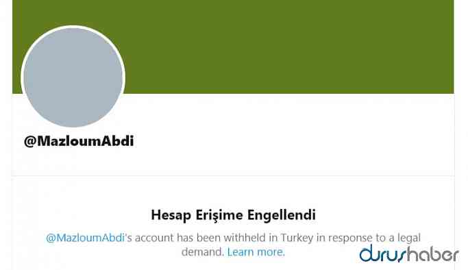 Mazlum Abdi’nin hesabı Türkiye’de erişime engellendi