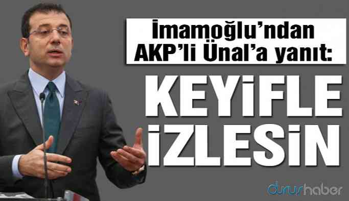 Mahir Ünal'ın "Cumhurbaşkanı gibi konuşuyor" sözlerine İmamoğlu'ndan yanıt