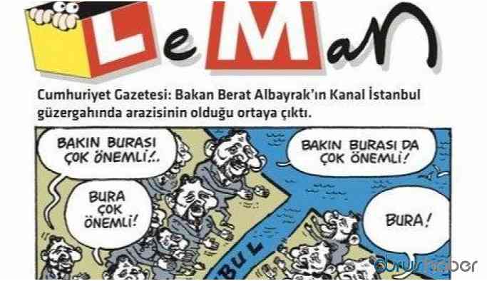 LeMan dergisinin damatlı Kanal İstanbul kapağına yasak!