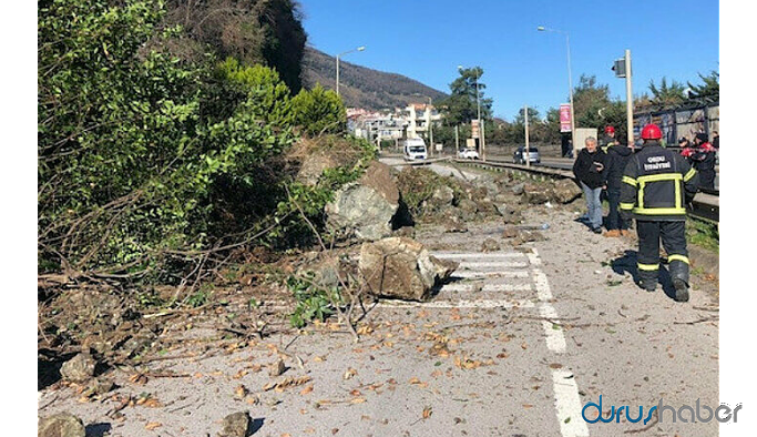 Ordu'da heyelan! Karadeniz Sahil Yolu ulaşıma kapandı