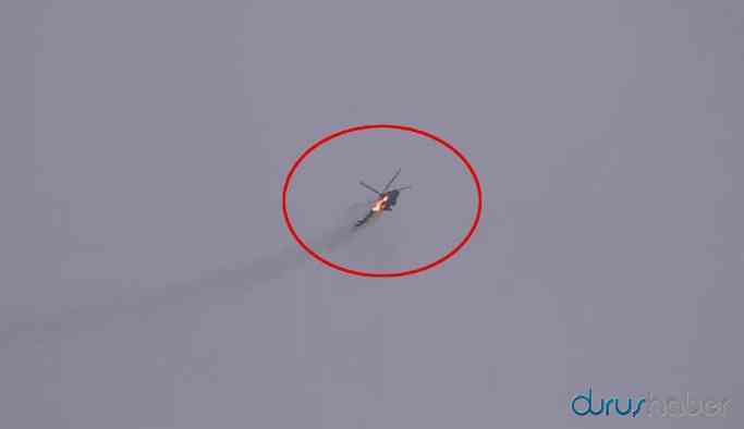 Video | İdlib’de helikopter düşürüldü! İşte o anlar...