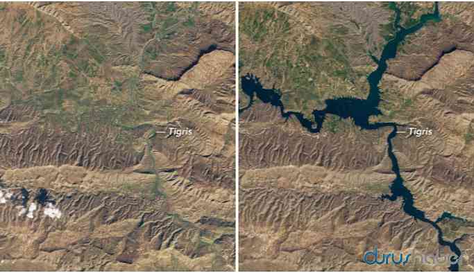 NASA sular altında kalan Hasankeyf'in fotoğrafını paylaştı