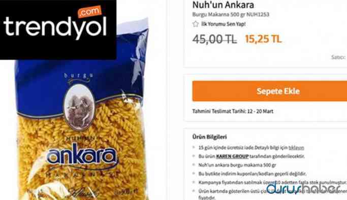 Online Alisveris Sitesi Trendyol Ve Nuh Un Ankara Dan Fahis Fiyat Aciklamalari Durus Haber