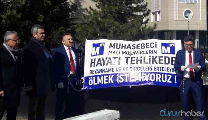 Salgın protestosu yapan mali müşavir ve muhasebeciler gözaltına alındı