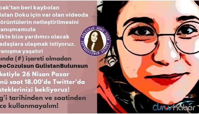 Gülistan Doku için sosyal medyada eylem başlatılacak