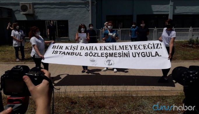Hastanede kadına şiddet protestosu