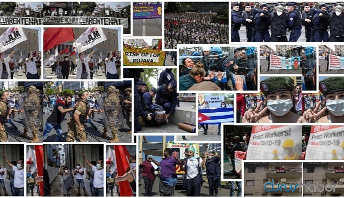 Virüse rağmen dünya 1 Mayıs'ı kutladı