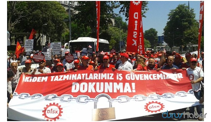 İşçiler kıdem tazminatı için eyleme geçiyor