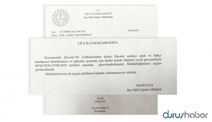 Öğretmenlere verilen 'park görevi' iptal edildi