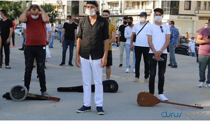 Yerel sanatçıların açıklamasına polis engeli