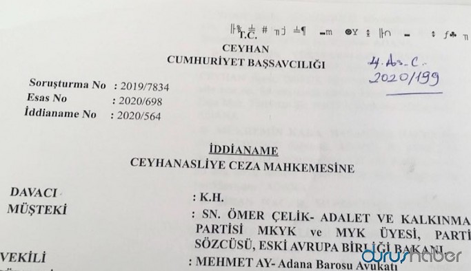 'İddianamede AKP'li Çelik’in isminin başına 'sayın' yazıldı: Hukukun geldiği içler acısı hal'