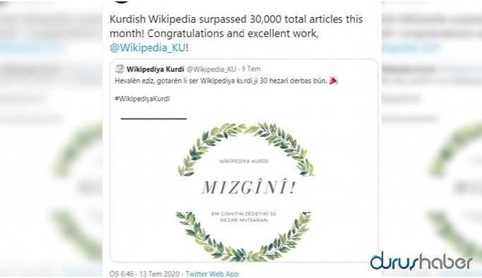 Vikipedia’da Kürtçe makale sayısı 30 bini aştı