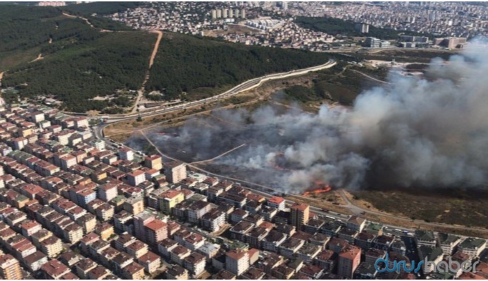 Maltepe’de askeri alanda yangın