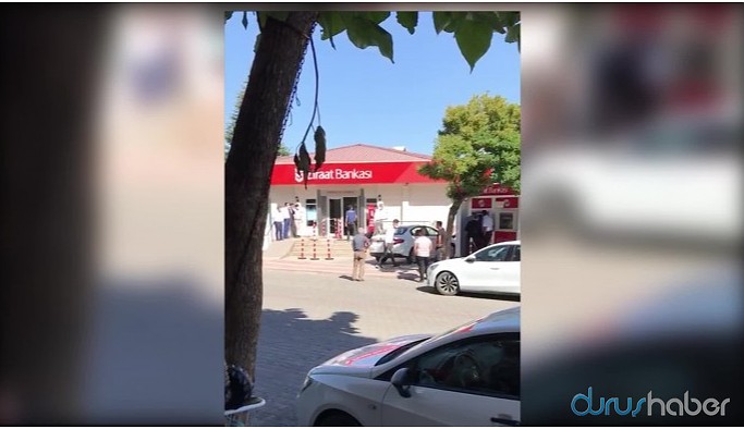 Çiftçi banka şubesinde kendini yaktı