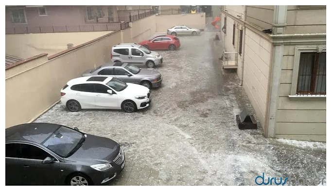 İstanbul'da sağanak ve dolu yağışı
