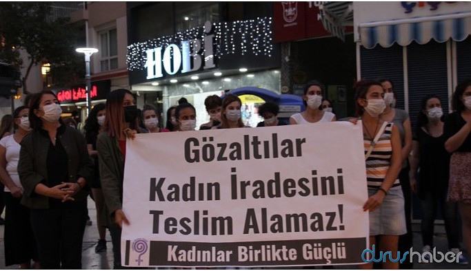 Kadınlardan gözaltılara tepki