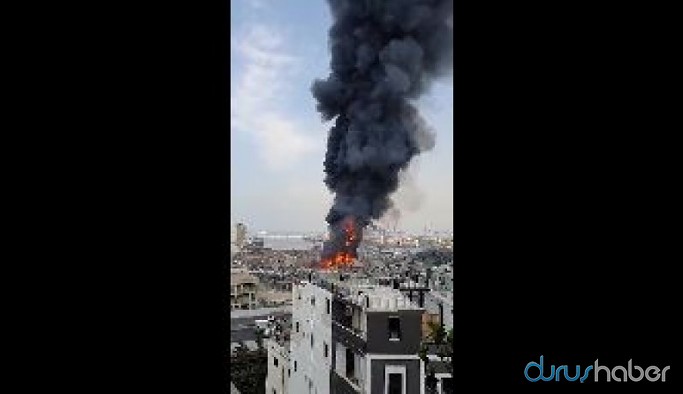 Patlamadan bir ay sonra Beyrut Limanı'nda büyük yangın