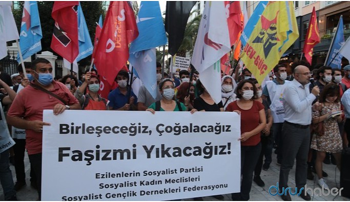 ESP ve SGDF’ye operasyon Kadıköy’de protesto edildi