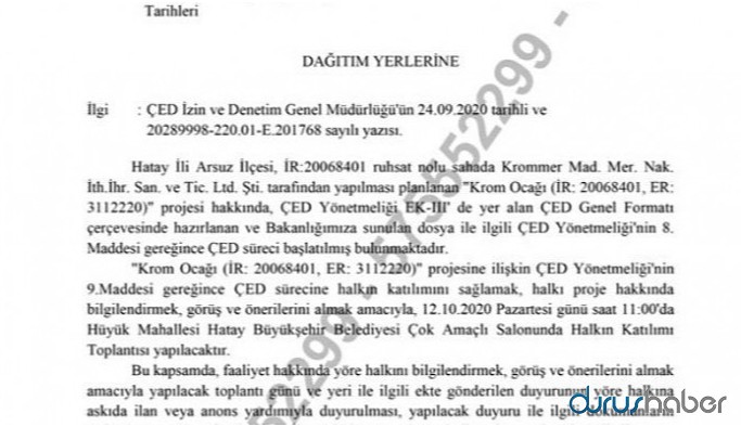 Yangın alanında krom madeni çıkarılacak