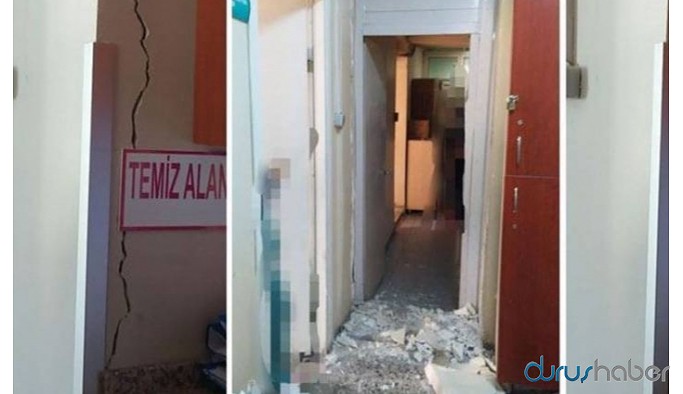 İzmir'de depremde hasar görmüş hastanede tedavi