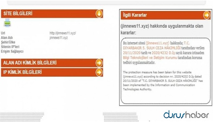 Jin News ajansına erişim engeli