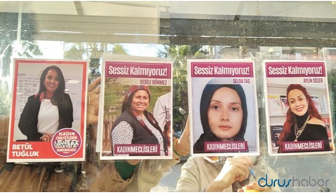 Öldürülen kadınların fotoğraflarını asan kadınlara para cezası