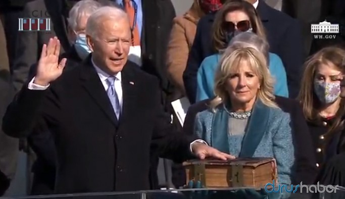 Yemin ederek göreve başlayan Joe Biden'den ilk açıklama