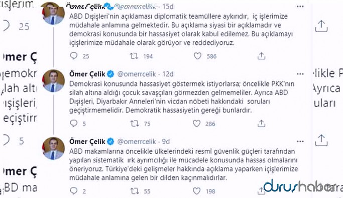 ABD'nin Boğaziçi açıklamalarına Ömer Çelik'ten tepki: Reddediyoruz