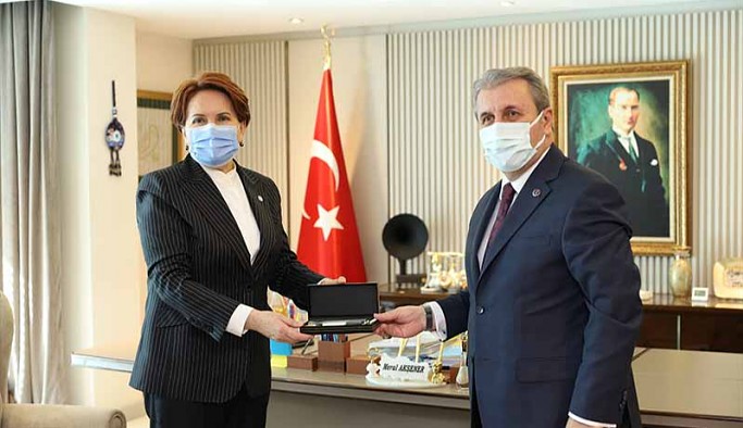 BBP Genel Başkanı Destici İYİ Parti Genel Başkanı Meral Akşener'i ziyaret etti