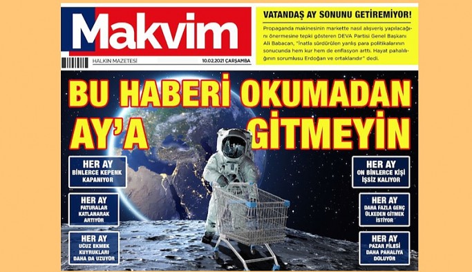 DEVA Partisi'nden 'Makvim' manşeti: Bu haberi okumadan Ay'a gitmeyin