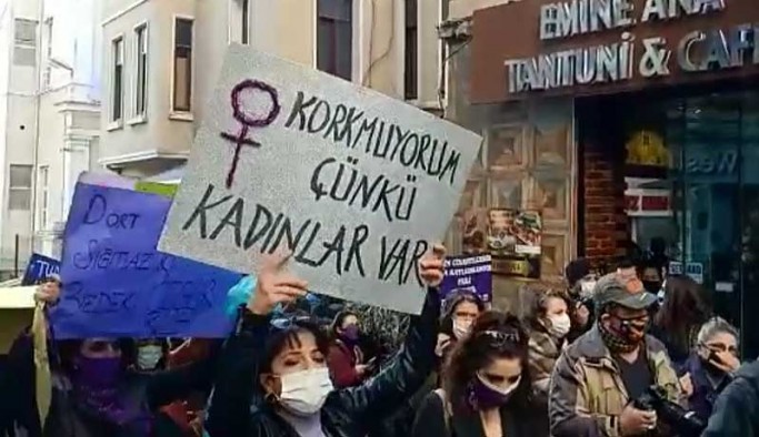 İstanbul'da kadın yürüyüşü başladı