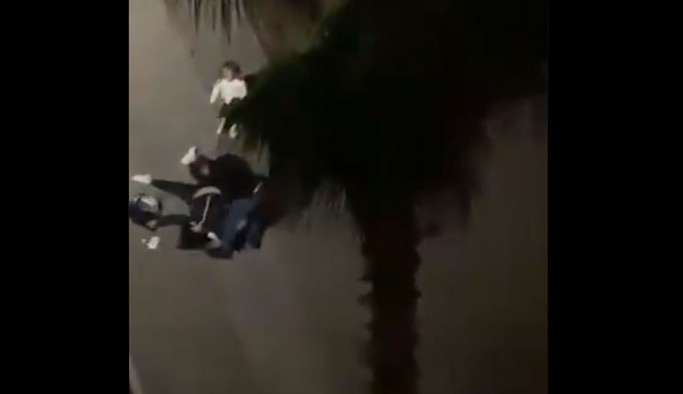 Samsun'da bir kadın, sokakta çocuğunun yanında öldüresiye darp edildi!