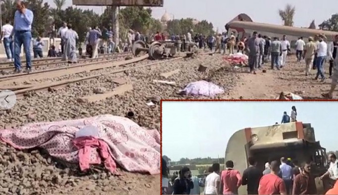 Mısır'da yolcu treni raydan çıktı: Çok sayıda ölü ve yaralı var