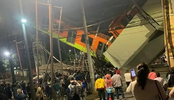 Meksika'da tren yolu çöktü: 13 ölü, 70 yaralı