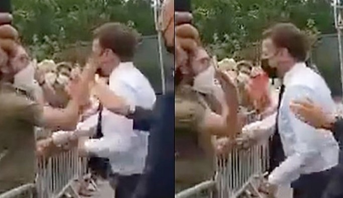 Fransa Cumhurbaşkanı Macron'a tokatlı saldırı