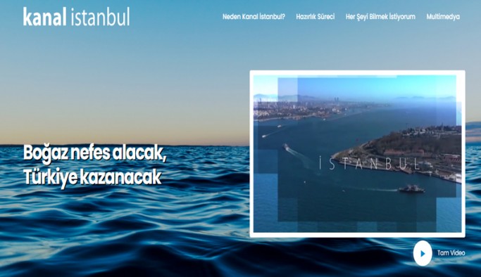 Tüm karşı çıkışlara rağmen iktidarın ısrar ettiği Kanal İstanbul'un yapımına ilişkin ikna sitesi kuruldu.