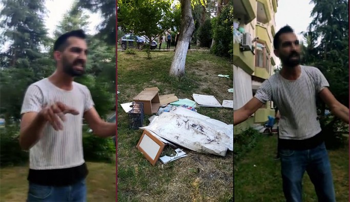 Anne-kızın yaptığı kedi evlerini yıktı, üzerlerine yürüdü