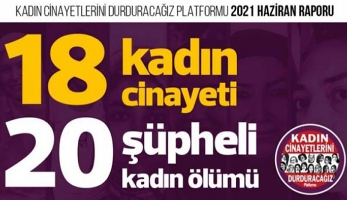 Haziran ayında 18 kadın katledildi