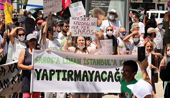 'Saros'uma dokunma' mitingi: Bunu düzelteceğimize inanıyoruz