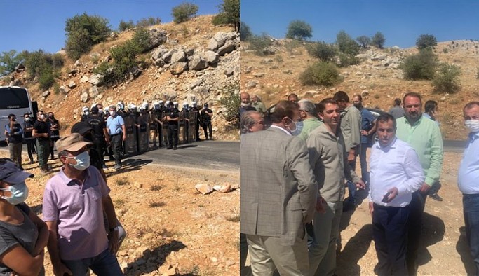 Dersim'de orman yangınını söndürmek isteyen vekillere ve Fatih Maçoğlu'na polis engeli