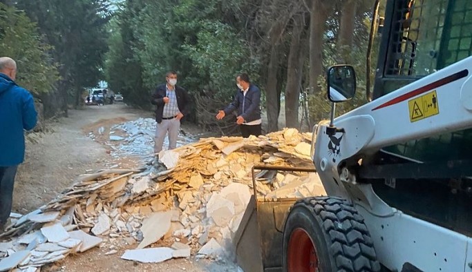 Validebağ Korusu’na kepçe ve kamyonlarla şafak baskını: Hukukçu başkan polis eşliğinde katliam yapıyor