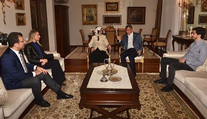 İmamoğlu’ndan Gelecek Partisi lideri Davutoğlu’na ziyaret