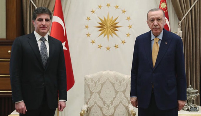 Erdoğan Ankara'da Neçirvan Barzani ile görüştü