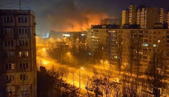 Ağır saldırı düzenlenen Kiev’de hava savunma sistemleri devreye girdi: 5 ölü