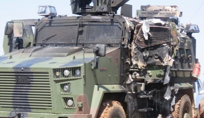 Suriye güçleri Türk zırhlı aracına füzeyle saldırdı