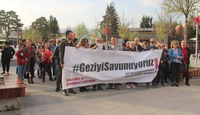 Bolu'daki Gezi Parkı davası eylemine saldırı girişimi