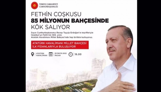 Erdoğan'ın açılışını yapacağı millet bahçesi törenine katılım talimatı