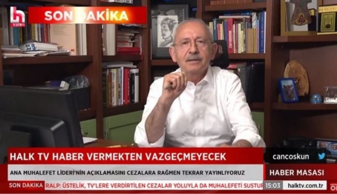 Halk TV'den cezaya tepki: Kılıçdaroğlu'nun açıklamasını yeniden yayınladı